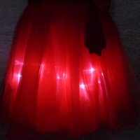 Детска рокля светеща, 7 цвята Размери 90 / 100 / 120 / 160, снимка 4 - Детски рокли и поли - 22343178