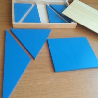 Правоъгълни разностранни триъгълници Монтесори 12бр. в кутия, снимка 2 - Образователни игри - 24999377