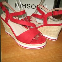 НАМАЛЕНИЕ-Дамски сандали м.1952 червени , снимка 4 - Сандали - 25666976