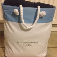  Чанта Dolce & Gabbana D&G Light Blue Shopper Bag, оригинал , снимка 7 - Чанти - 15187032