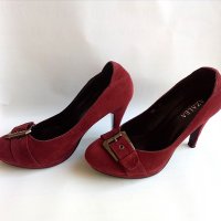 Елегантни дамски обувки бордо , номер 37 , снимка 1 - Дамски обувки на ток - 21449502
