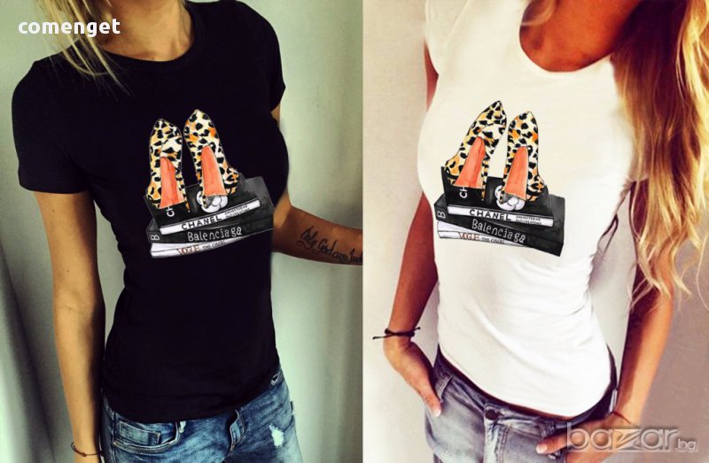 НОВО! Дамски топ CREATIONS с уникален принт! Поръчай модел с ТВОЯ идея!, снимка 1