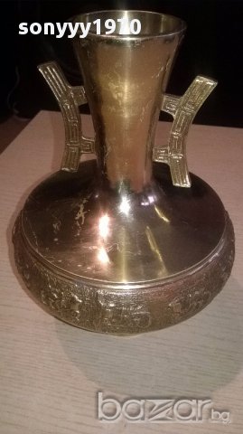 Масивна и красива ваза-21х15см-внос швеицария, снимка 9 - Антикварни и старинни предмети - 16843994