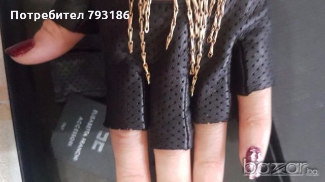 Elisabetha Franchi-оригинални дамски ръкавици ,без пръсти от естествена кожа, снимка 8 - Вази - 19926896