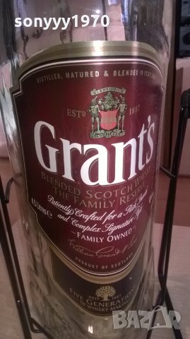 grants-4.5l-голяма бутилка от уиски-празна-55х20х20см, снимка 14 - Други - 24630757