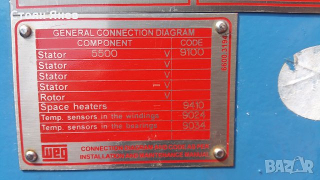 Индукционен електромотор WEG - 225 KW, снимка 17 - Други машини и части - 25118894