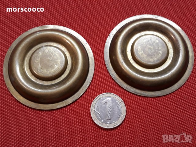 Две царски чинийки с монограм и сребърни вложки, снимка 5 - Антикварни и старинни предмети - 23898625