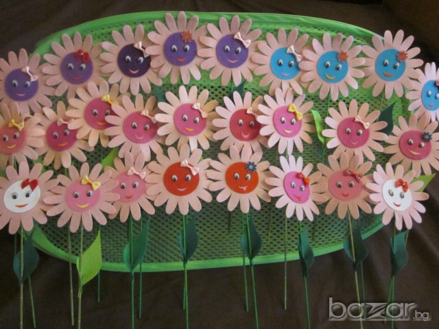 Ръчно изработени маргаритки от филц, снимка 4 - Други - 7881037