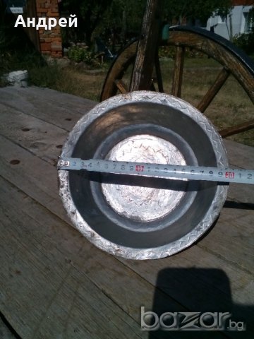 Бакърена,медна паница,чиния, снимка 3 - Антикварни и старинни предмети - 19333124