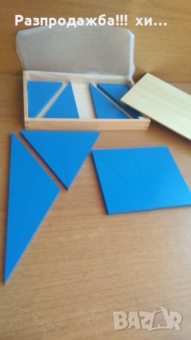 Правоъгълни разностранни триъгълници Монтесори 12бр. в кутия, снимка 2 - Образователни игри - 24999377