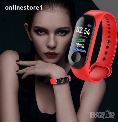 Фитнес гривна М3 Кръвно крачкомер Bluetooth, снимка 6 - Други - 26114476