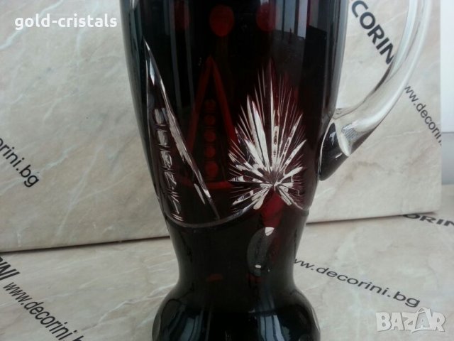 кристална кана цветен кристал, снимка 6 - Антикварни и старинни предмети - 25043935