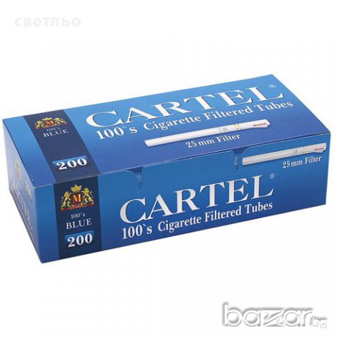 Гилзи за цигари  100 мм, 25 мм дълъг филтър Картел 