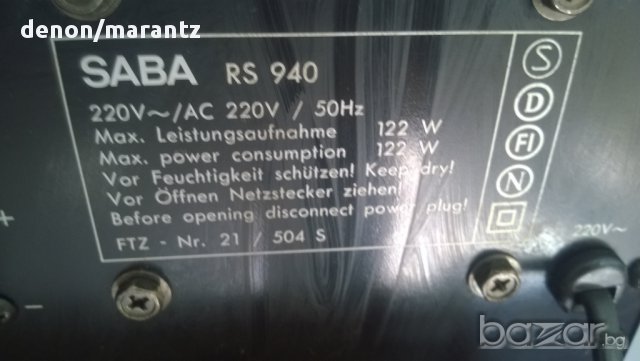 saba rs-940 stereo receiver 122watts-made in germany-внос швеицария, снимка 9 - Ресийвъри, усилватели, смесителни пултове - 8264922