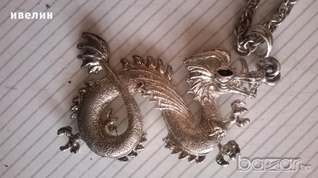 метално бижу-дракон, снимка 2 - Колиета, медальони, синджири - 17134333