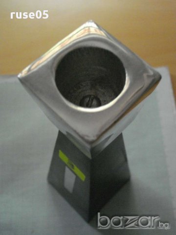 Свещник от дърво и метал, снимка 2 - Други стоки за дома - 8260112