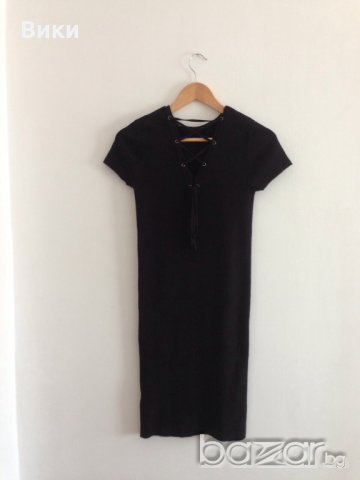 нова черна рокля bershka, снимка 10 - Рокли - 20839772
