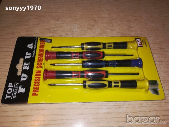 отвертки 5бр-часовникарски/gsm-за финни техники, снимка 12 - Отвертки - 20806325