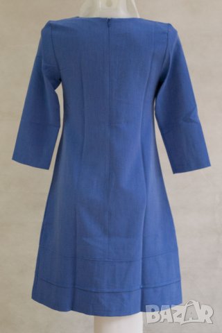Рокля в син нюанс със 7/8 ръкав марка Margo Collection - S, снимка 4 - Рокли - 22993651