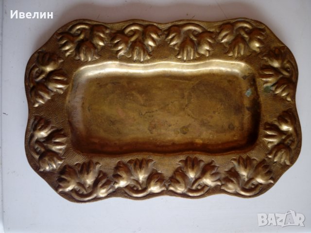 стара бронзова табла,поднос, снимка 2 - Антикварни и старинни предмети - 22826251