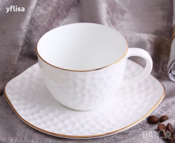 Чаши за кафе, чай и капучино от костен порцелан, снимка 3 - Сервизи - 25704527
