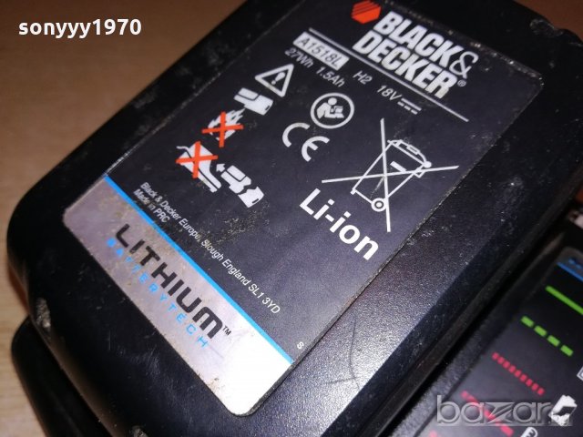 black & decker lithium power-charger+battery-внос швеицария, снимка 10 - Други инструменти - 21444555
