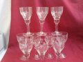Ретро. стъклени чаши за ракия  гравирани, снимка 4