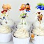 Toy Story Играта на играчките 24 бр топер топери клечки за мъфини декорация и украса