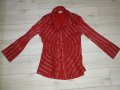 Червена дамска еластична риза с дълъг ръкав марка Naturez, снимка 1 - Ризи - 24540235