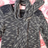 Дамска блуза меланж с шал, снимка 7 - Блузи с дълъг ръкав и пуловери - 23119255