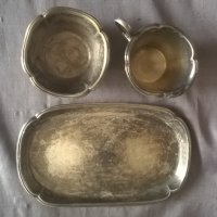 посребрен метален сервиз арт деко, снимка 3 - Антикварни и старинни предмети - 24722656