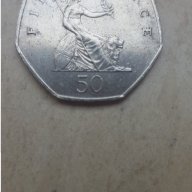 Монета 50 Английски Пенса 2002г. / 2002 50 UK Pence KM# 991, снимка 1 - Нумизматика и бонистика - 15410902