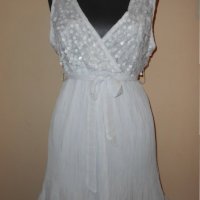 Бяла рокля Azara, снимка 2 - Рокли - 22643590