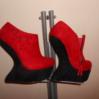 Дамски  червени обувки на платформа Gabriela Juliani, снимка 2 - Ежедневни обувки - 20509800