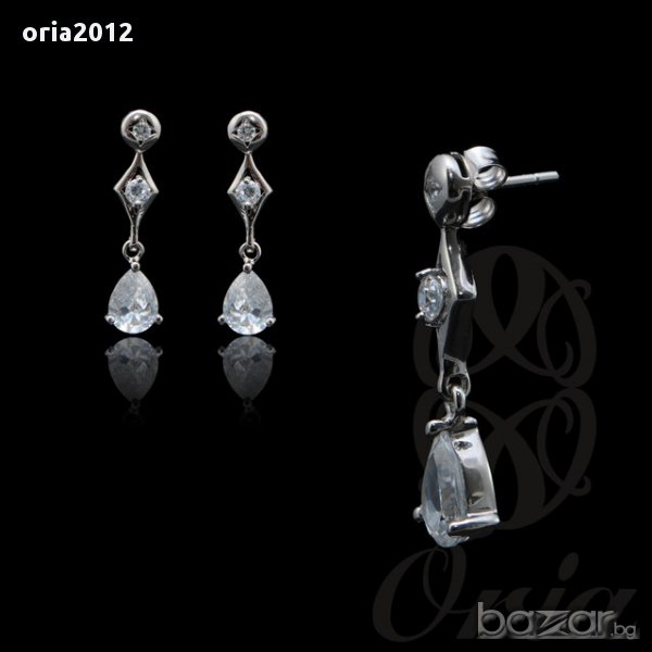 сребърни обеци 542, снимка 1