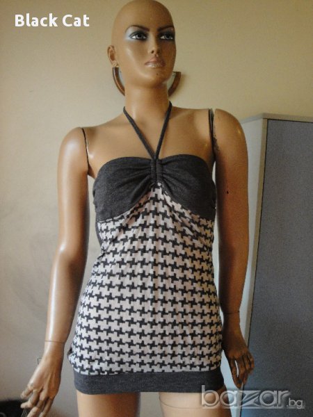 Атрактивен сив дамски топ / потник с връзки, дамска блуза / тениска без ръкави, ръкав, дамско бюстие, снимка 1