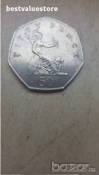 Монета 50 Английски Пенса 2002г. / 2002 50 UK Pence KM# 991, снимка 1