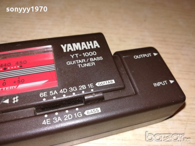yamaha yt-1000 guitar/bass tuner-внос англия, снимка 5 - Струнни инструменти - 20694315