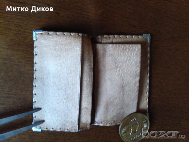 Кафяво портмоне калъфче-естествена кожа, снимка 4 - Портфейли, портмонета - 19820552