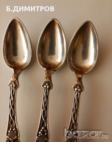 Сребърни Лъжички, снимка 4 - Антикварни и старинни предмети - 13464235