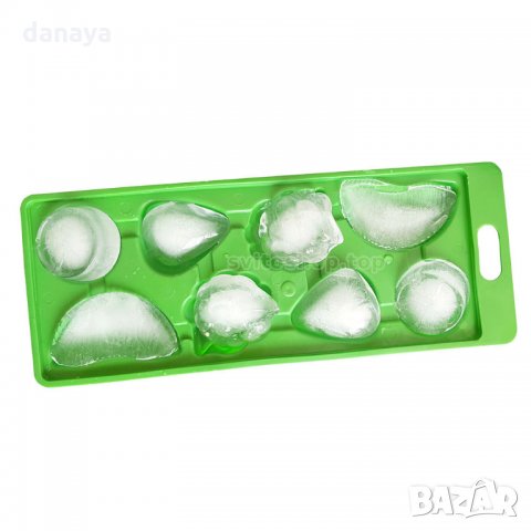 Пластмасова форма за лед с капак плодове големи кубчета лед, снимка 2 - Форми - 26136741