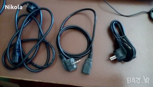 Захранващи кабели за компютър 3бр. с щепсел и IEC C13 иКомпютър - Монитор, CEE M - CEE F, IEC C14  , снимка 2 - Кабели и адаптери - 23210504