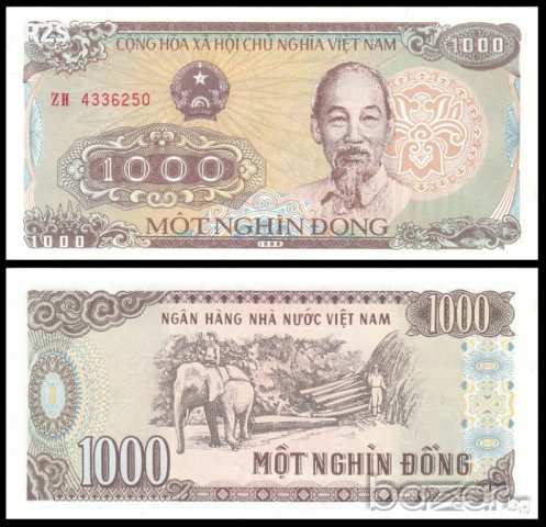 ВИЕТНАМ VIETNAM 1 000 Dong, P106, 1988 UNC
