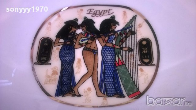 Egypt-13/13/13см-оригинален пепелник от египет, снимка 4 - Антикварни и старинни предмети - 15869546