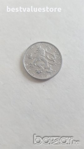 Монета От 50 Чешки Хелера От 1997г. / 1997 50 Czech Hellers Coin KM# 3, снимка 3 - Нумизматика и бонистика - 15674743