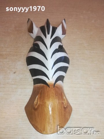 ретро колекция-дървена маска-зебра-31х12х7см-внос швеицария, снимка 5 - Колекции - 20951486