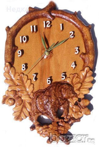 Часовници от дърво, дърворезба, за подарък , снимка 10 - Декорация за дома - 21416211