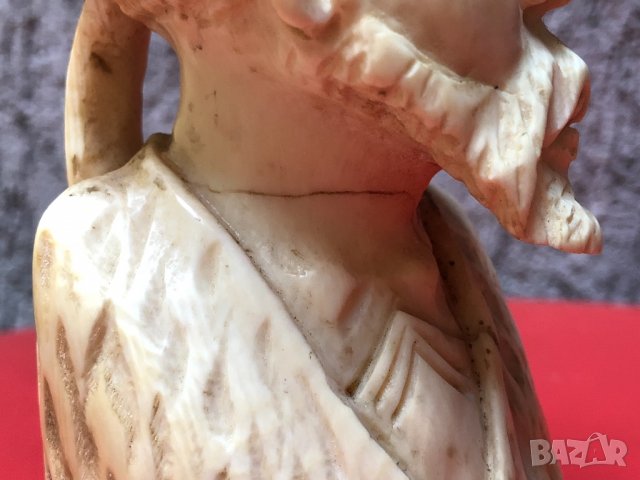 Слонова кост /бюст на африкански жрец, снимка 5 - Антикварни и старинни предмети - 13709155