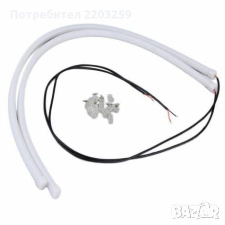 лед ленти за фарове тип ангелско око с функция мигач, снимка 4 - Аксесоари и консумативи - 24383672