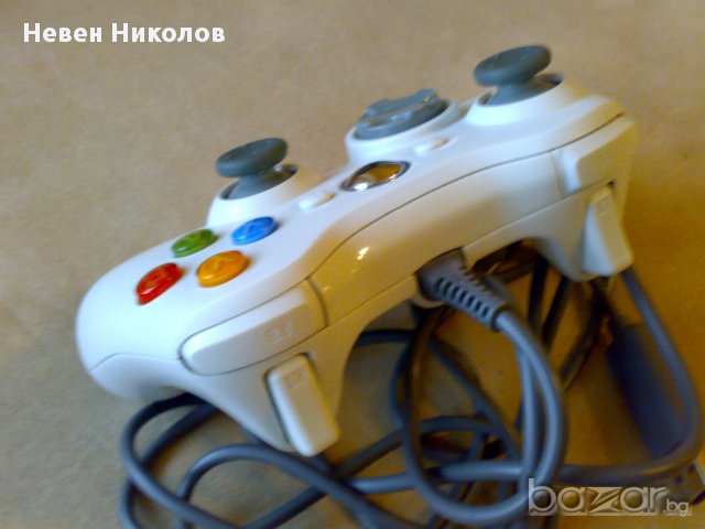 НОВ Xbox360 контролер, с кабел - БЯЛ, снимка 3 - Аксесоари - 13263417